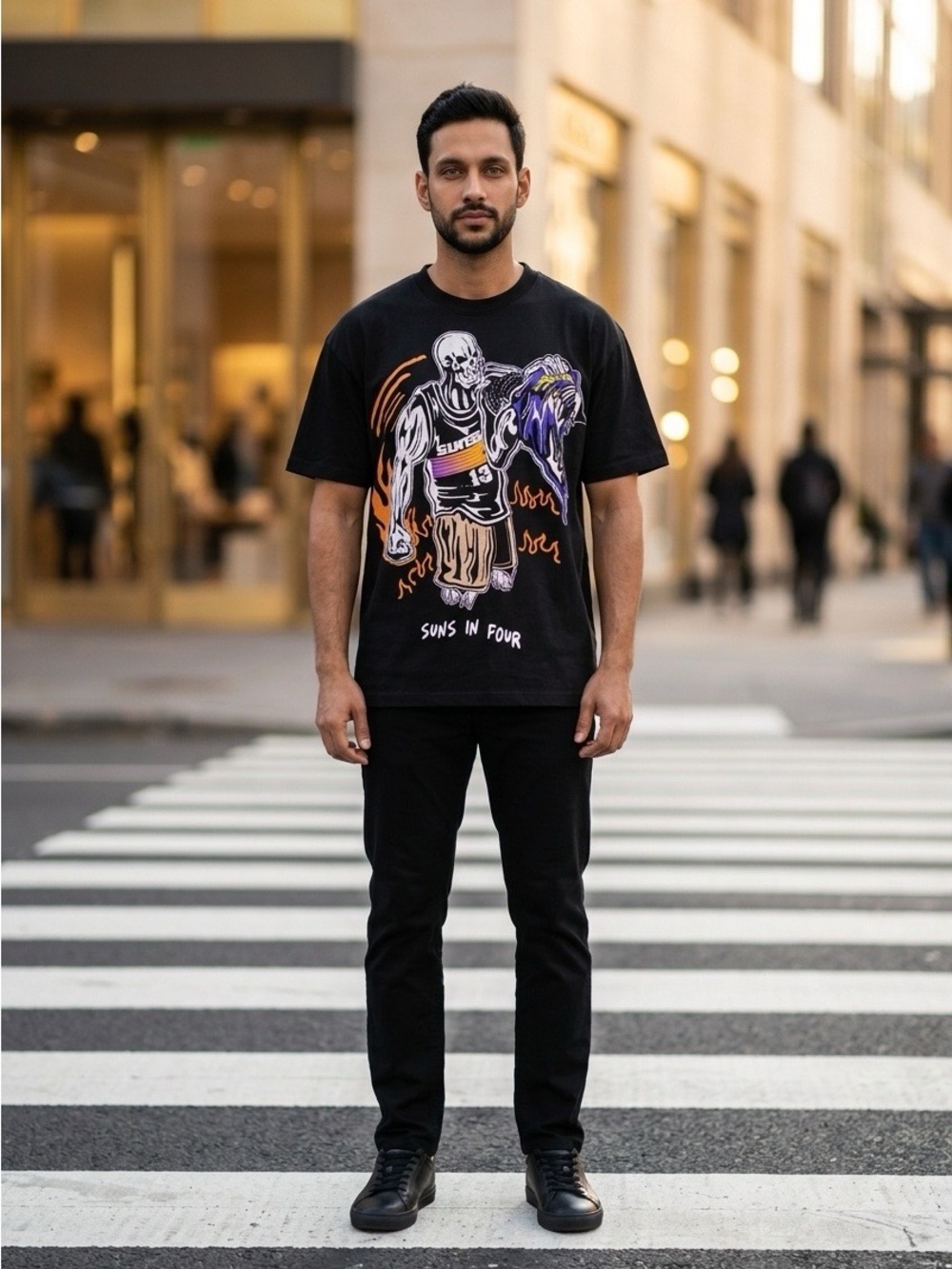 Warren Lotas  Black Graphic 'Suns in Four' Tee